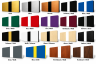 Materialmuster-Katalog mit Farbstreifen